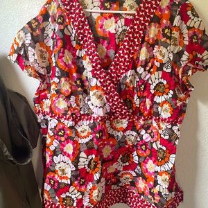 Size 3x R.Q.T floral top 100% cotton from Macy’s.